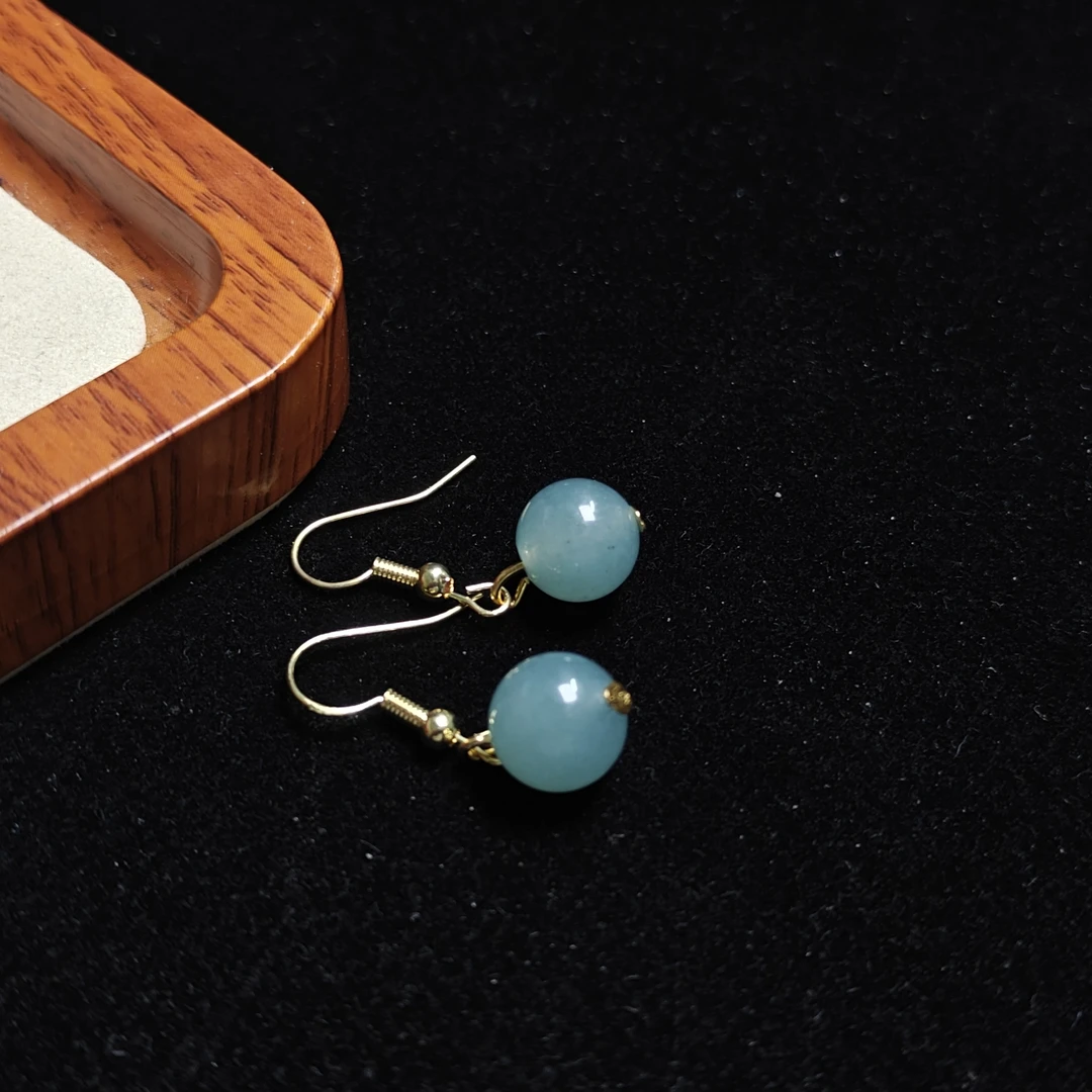 [停业清货]缅甸老蓝水10m耳钉-361-多样性发一