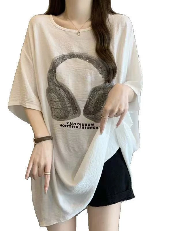 8001特价宠粉烫钻耳麦大半袖