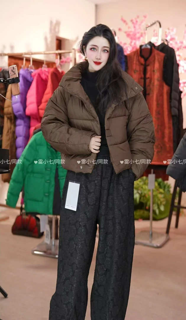 2025年新款女冬短款宽松加厚棉服美式复古小个子棉袄休闲棉衣外套