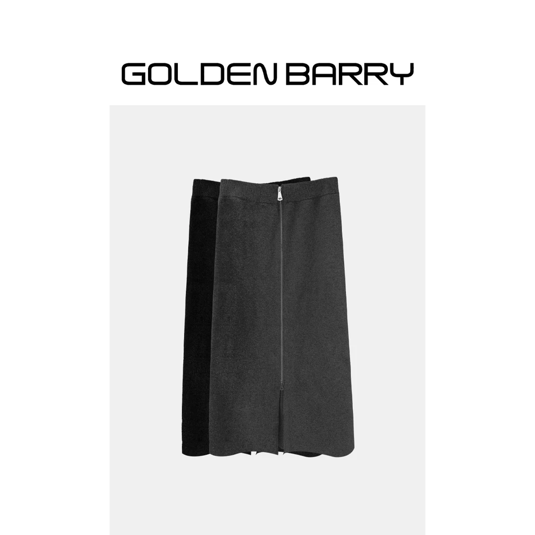 GOLDENBARRY|314033拉链毛织半裙【微瑕1】