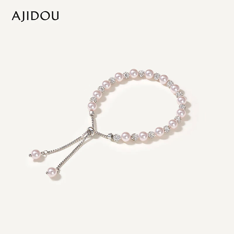 非金属仿珍珠手链 AJIDOU【恋夏风】温婉时尚女款珍珠手链抽拉【ZYQ】