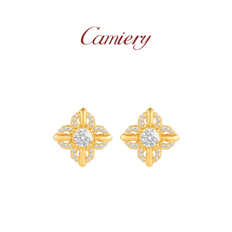 CAMIERY/卡美瑞 精致百搭十字金刚杵耳钉