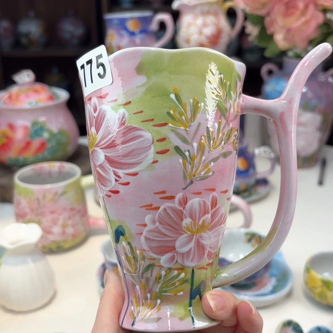 景德镇手绘高温釉下彩陶瓷茶具