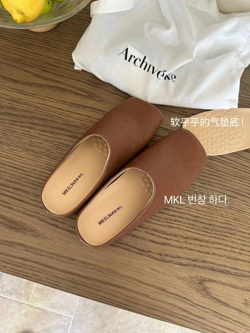 “MKL 번창 하다”春季新款软底百搭包头半拖鞋#238−5