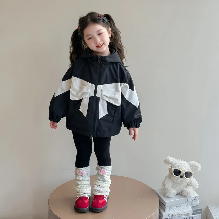 【高品质】巴拉拉女童秋装外套2025新款儿童洋气网红女孩春秋季连帽