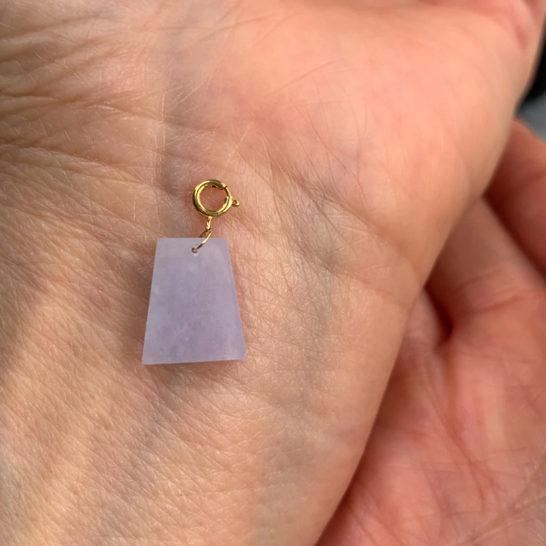 翡翠18K金镶嵌颈饰元