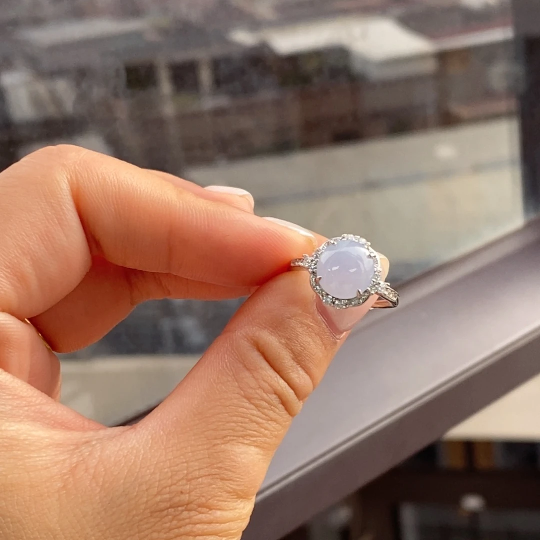 银S925镶嵌戒指翡翠