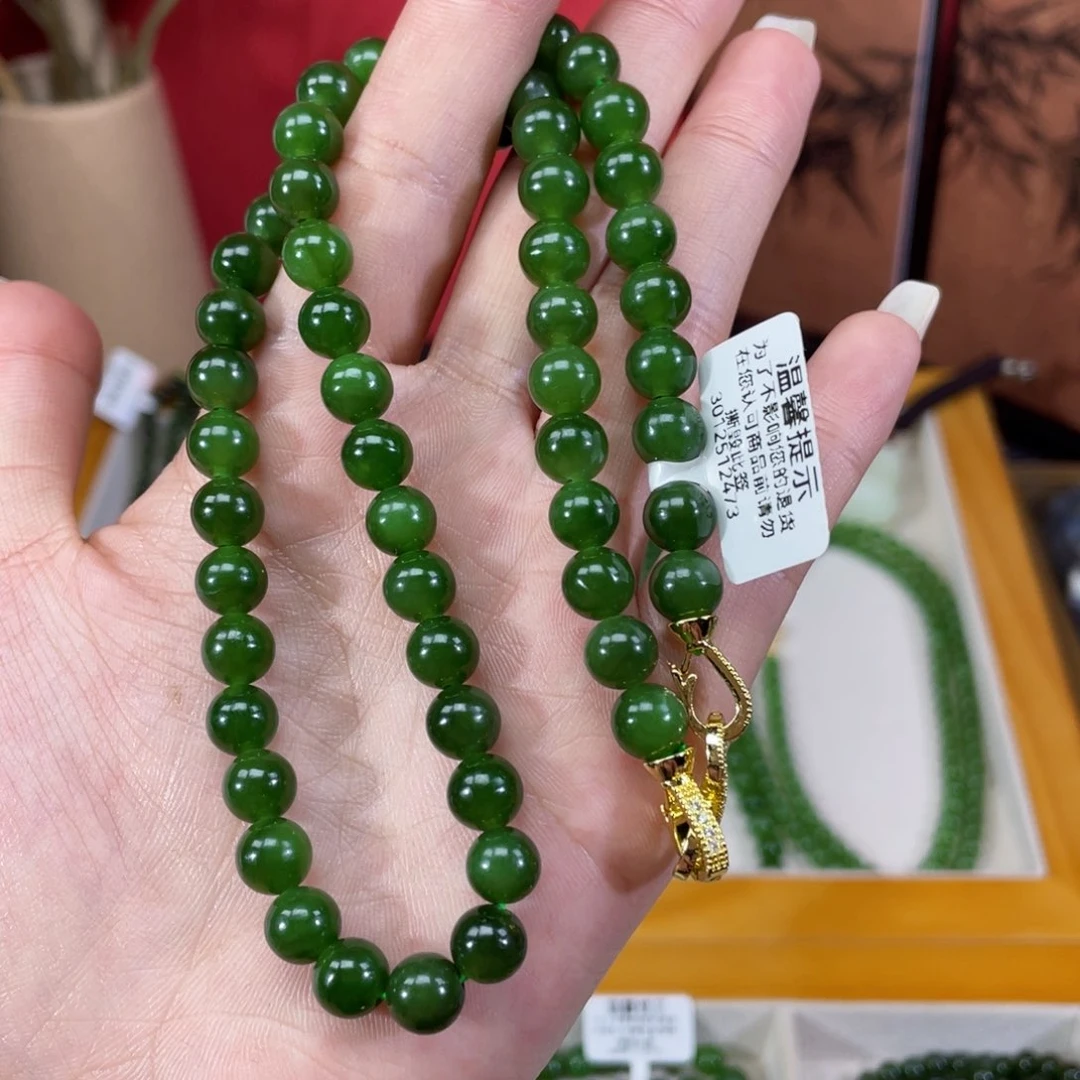 和田玉（碧玉）颈饰未镶嵌8mm