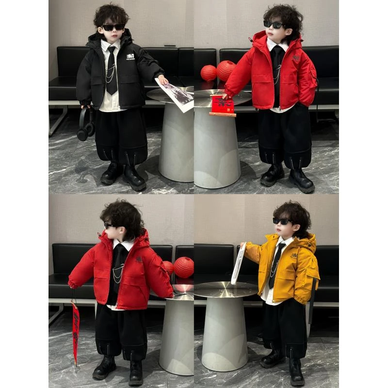 现货〃2025收官之作韩版工装棉服外套儿童秋冬款时尚洋气加绒9960