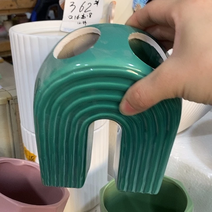 摆件陶盆有孔 微瑕介意勿拍