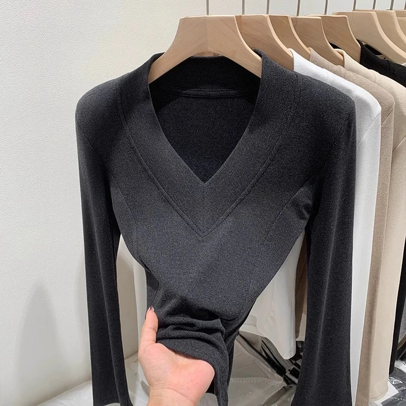 （拉萨发货 邮政包邮）V领磨毛打底