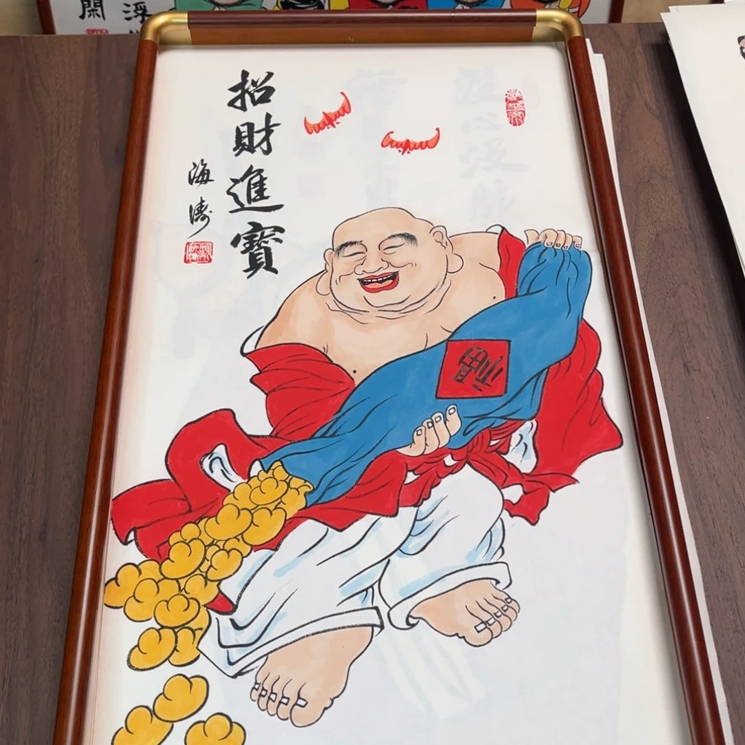 国画纯手绘禅意画作品