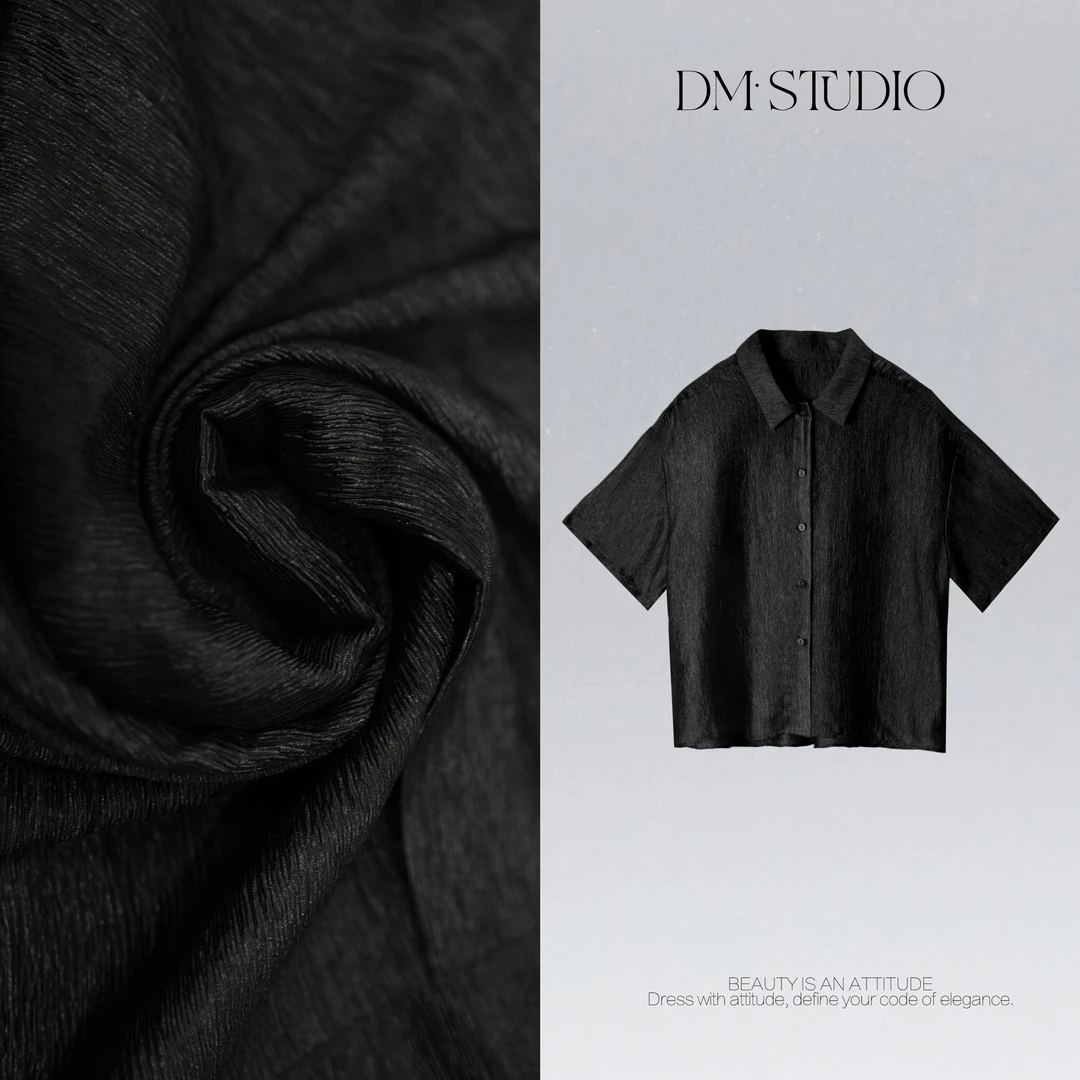 DEDM•STUDIO/气质减龄纯色翻领极简百搭排扣上衣2507CS/HZY1500