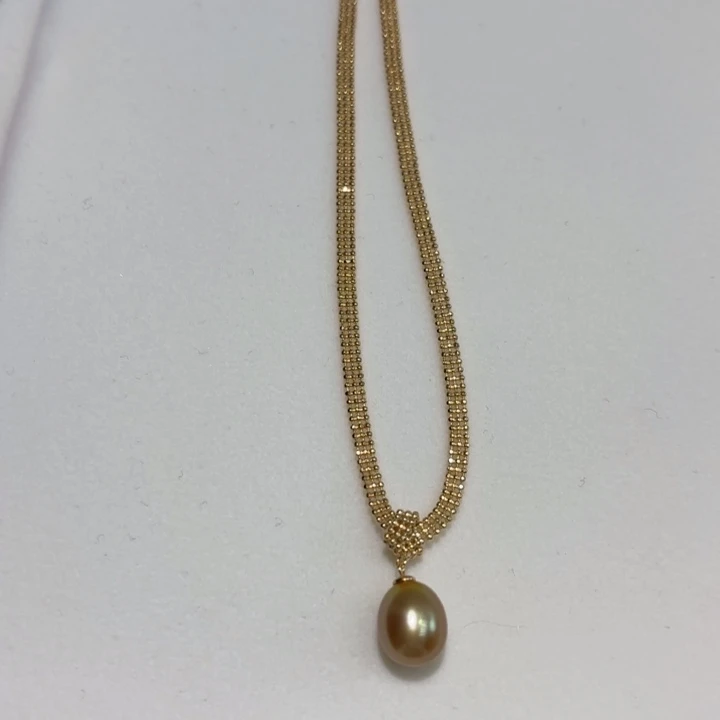 银S925镶嵌海水珍珠颈饰