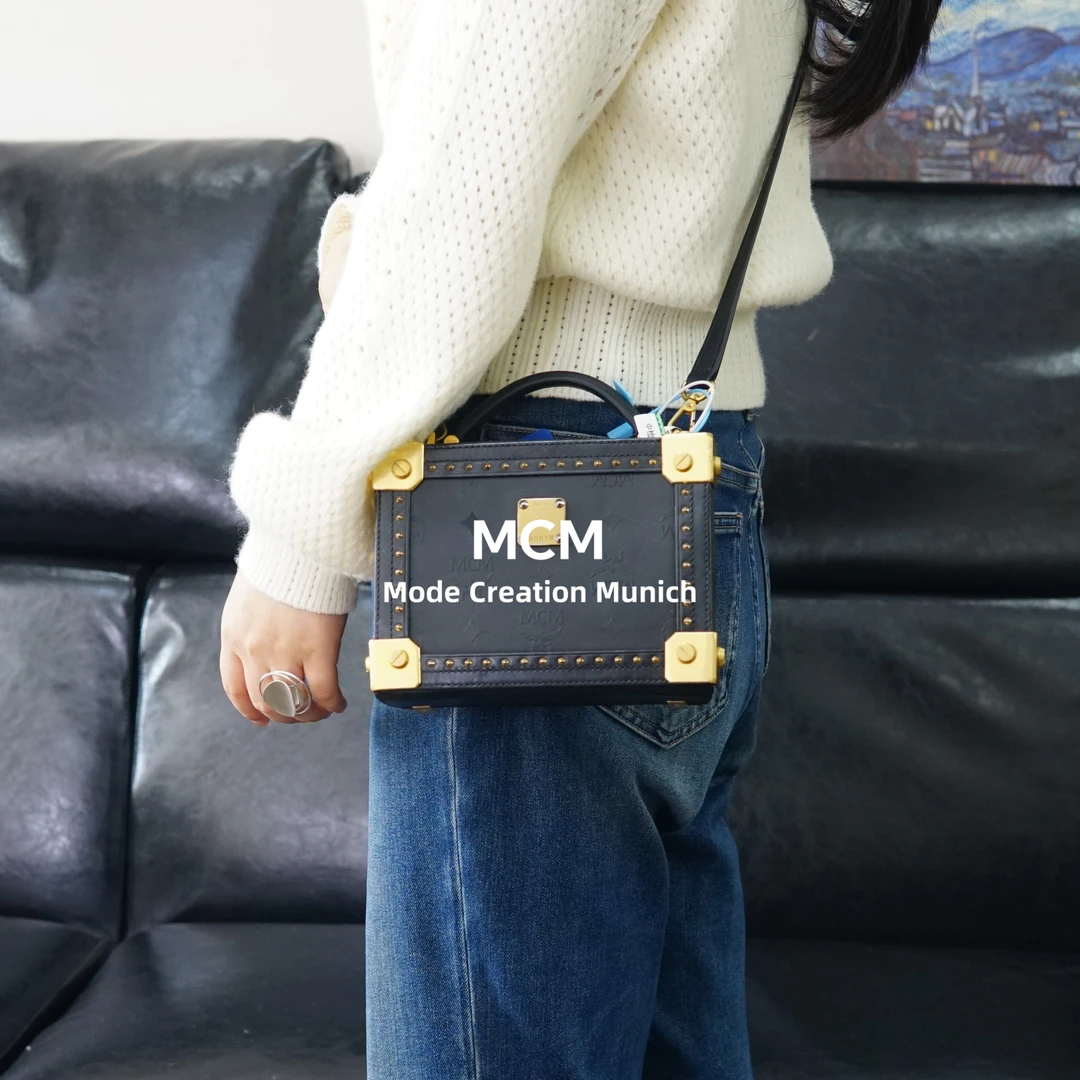 95新 MCM 黑金盒子包/SD03606013/6013