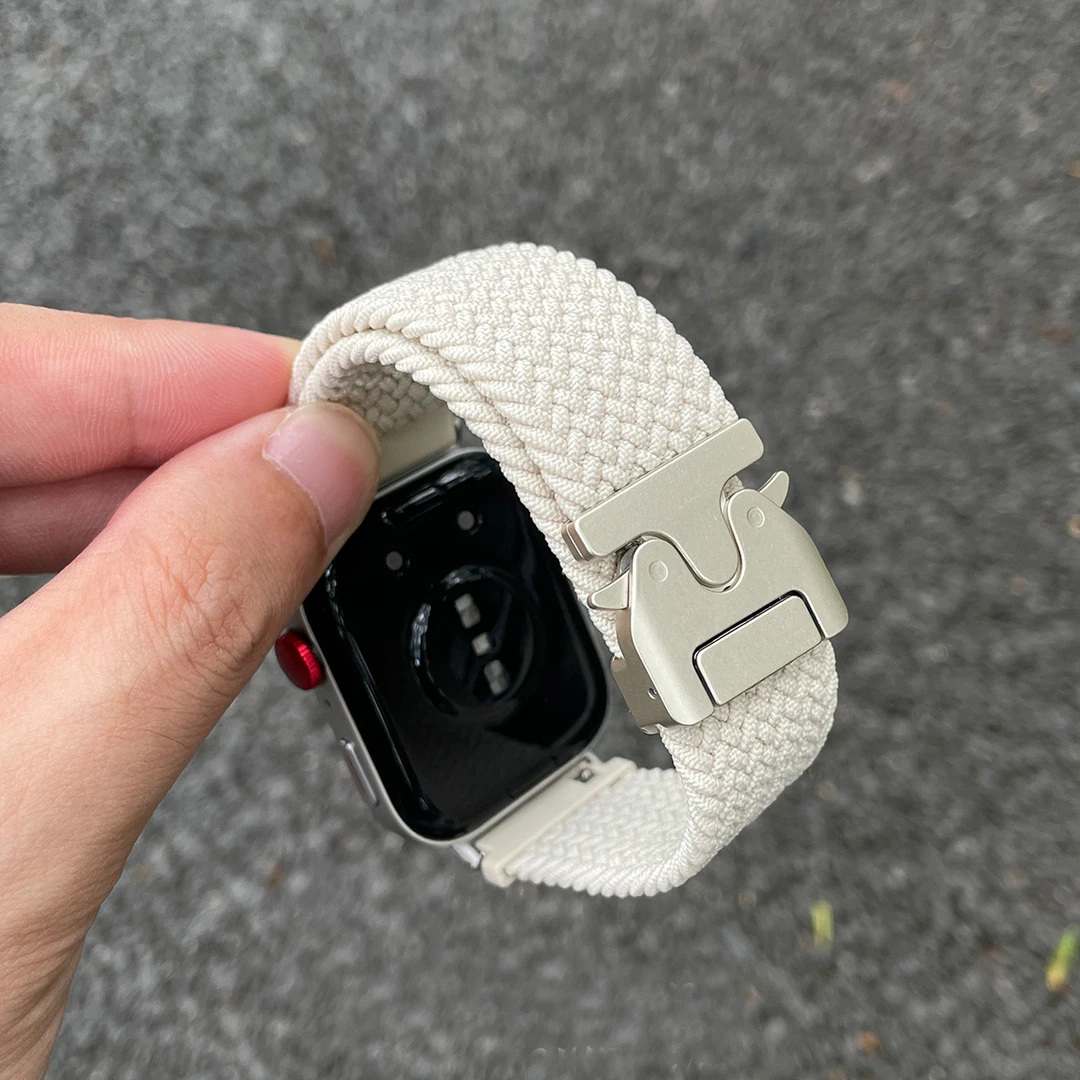 适用华为watchfit4高级感机甲伞扣编织4pro弹力运动FIT3腕带男女