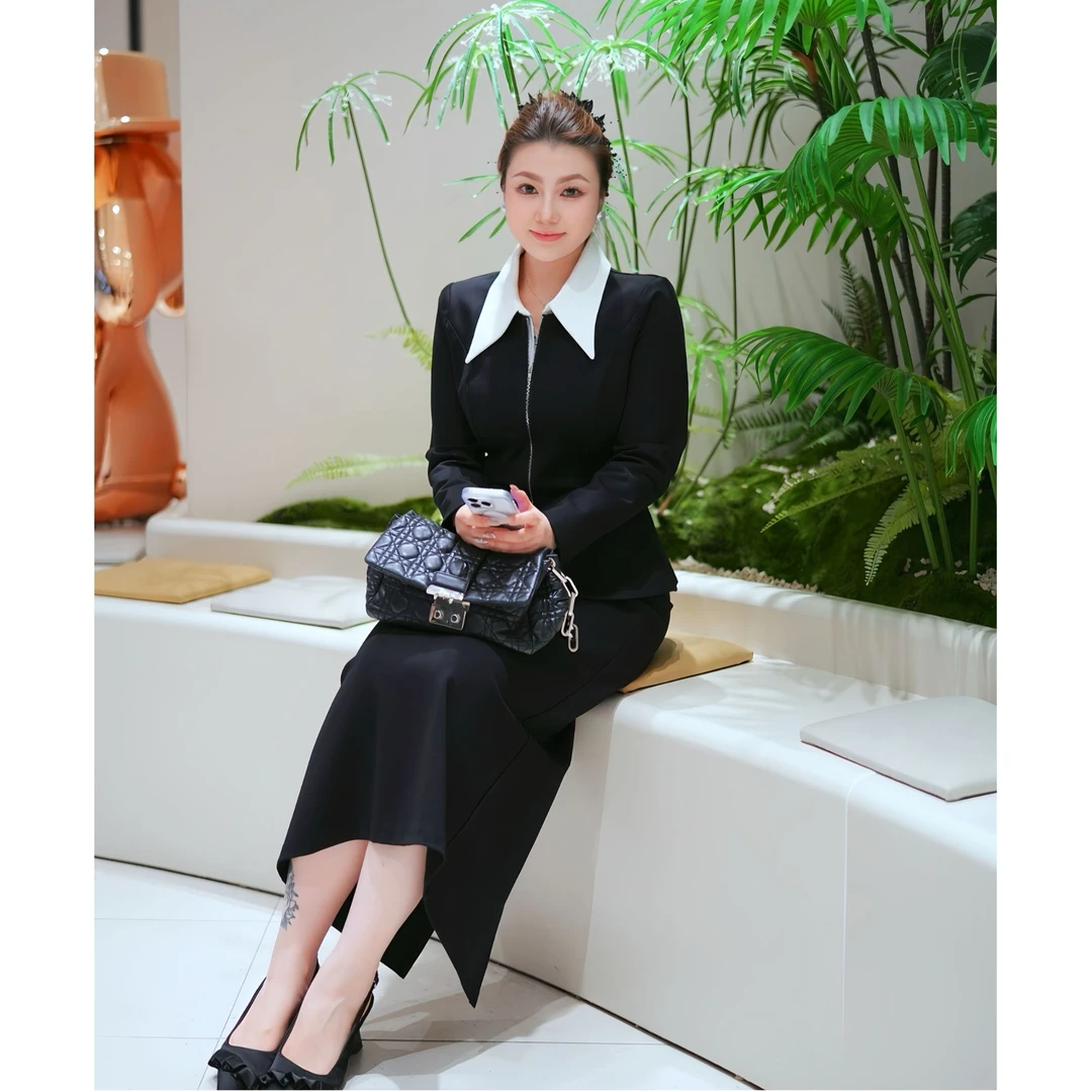 XYD71460/XYD71349法式优雅气质休闲遮肉百搭套装大码女装