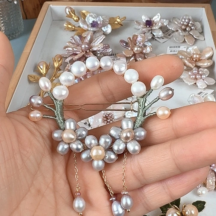 *****未镶嵌淡水珍珠发饰