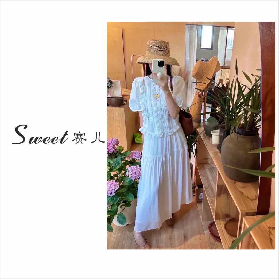 【赛儿专属】｛2565｝韩系百搭花边衬衫