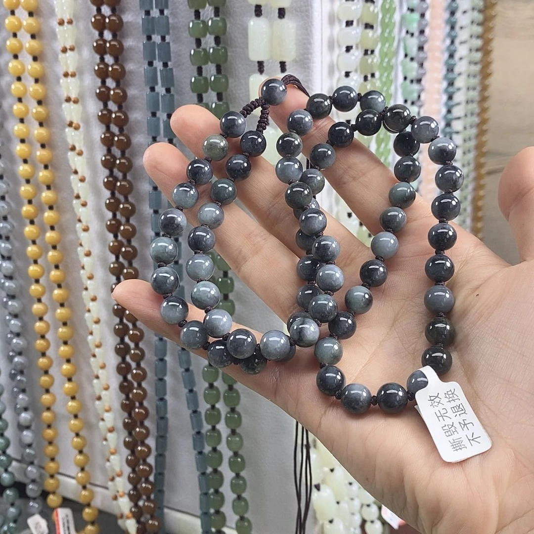 翡翠未镶嵌颈饰天然翡翠项链