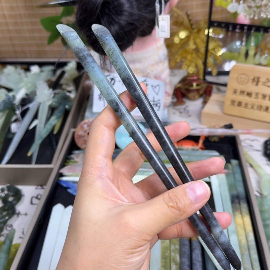 蛇纹石玉未镶嵌发饰