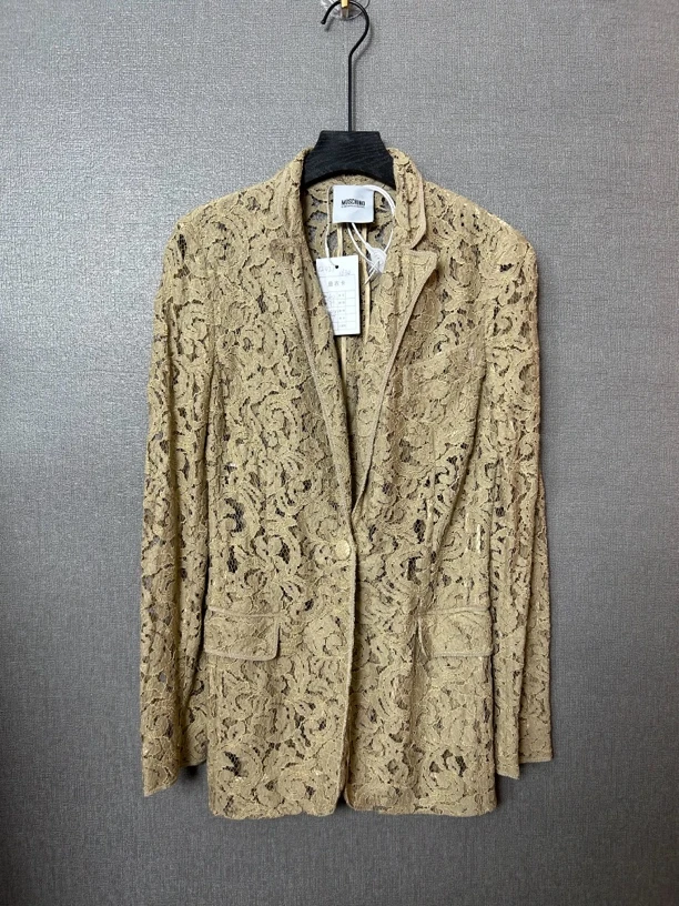 95新 Moschino/莫斯奇诺 莫斯奇诺花纹西服外套95新