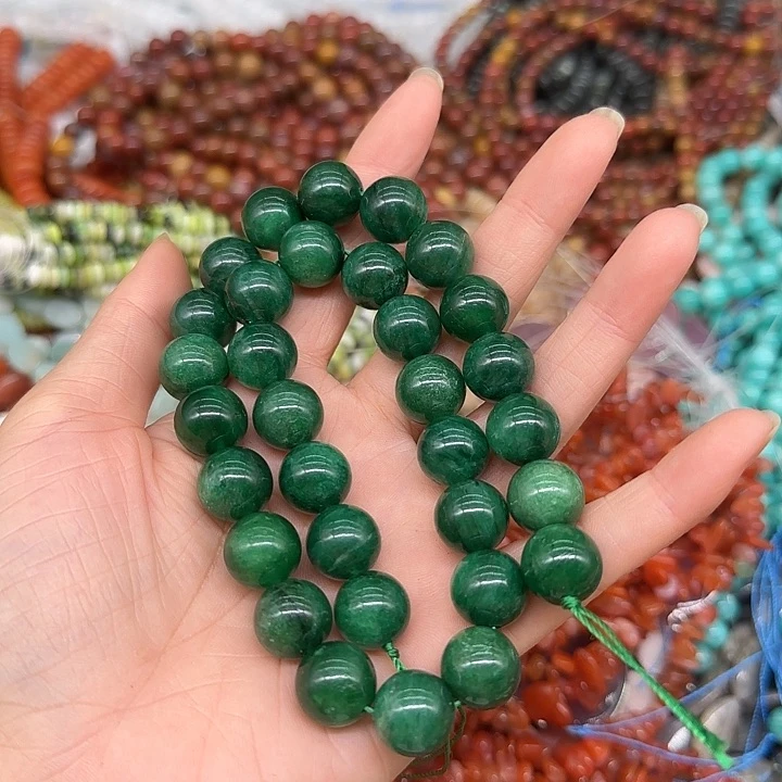 玛瑙/玉髓合金珠宝半成品X*绿云母拍两64发一条