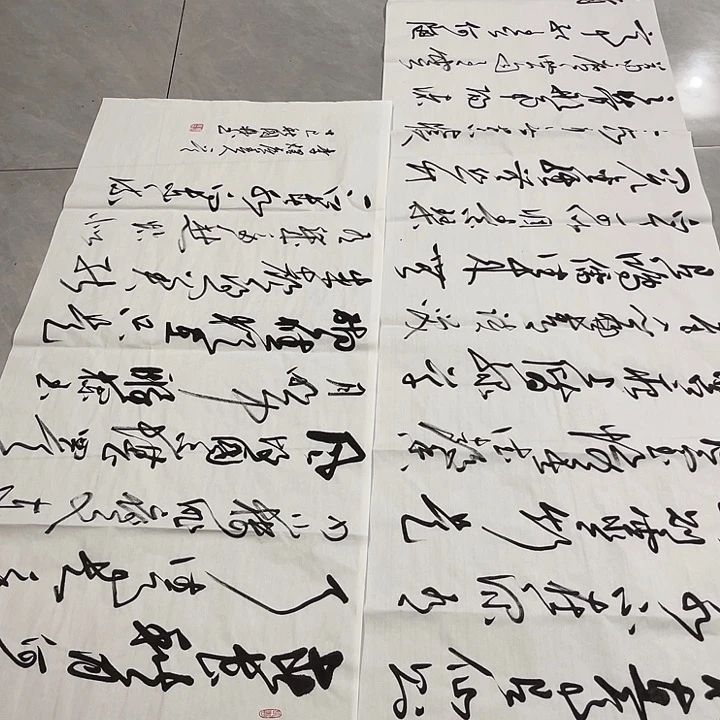 书法生**息尤老师书法作品两个
