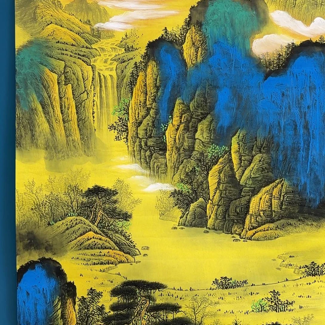 国画大六尺泼彩山水