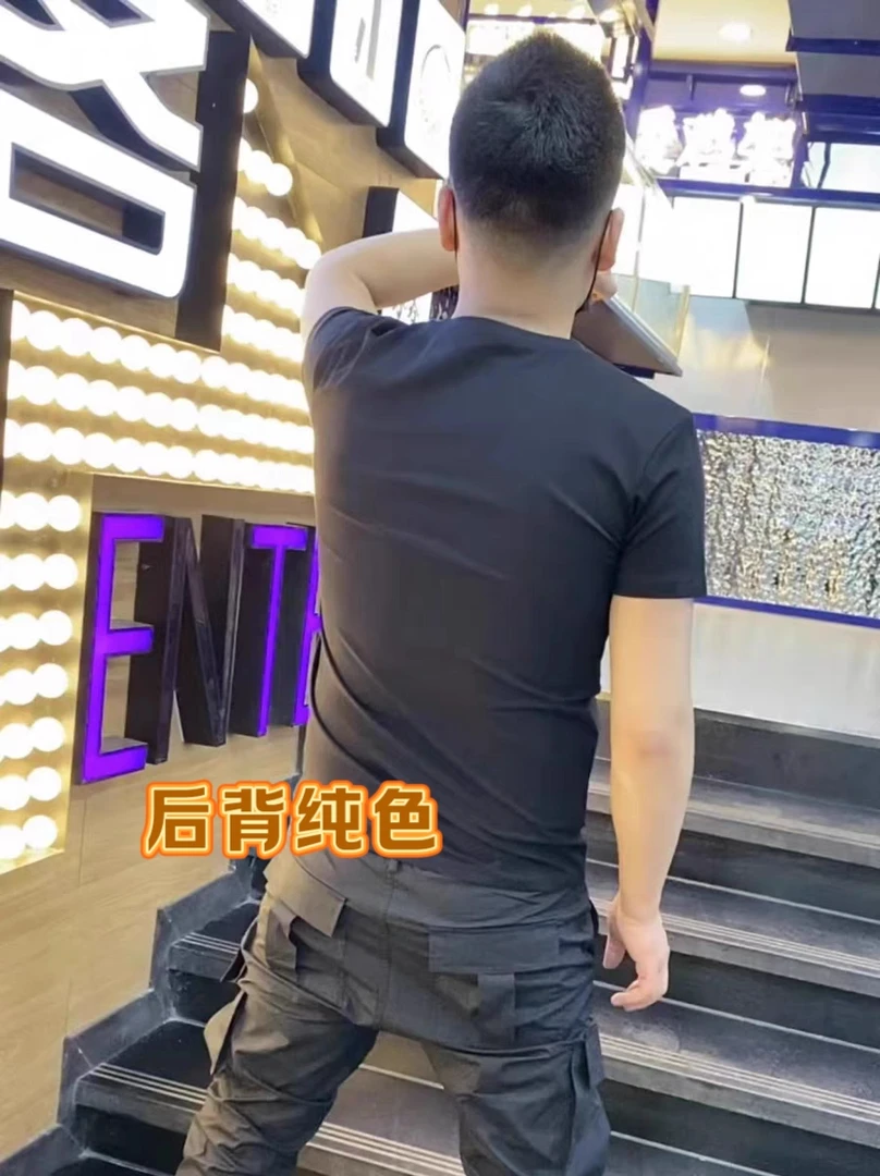 2025年本命年男士纯棉重磅印花短袖红色上衣服男士休闲短袖