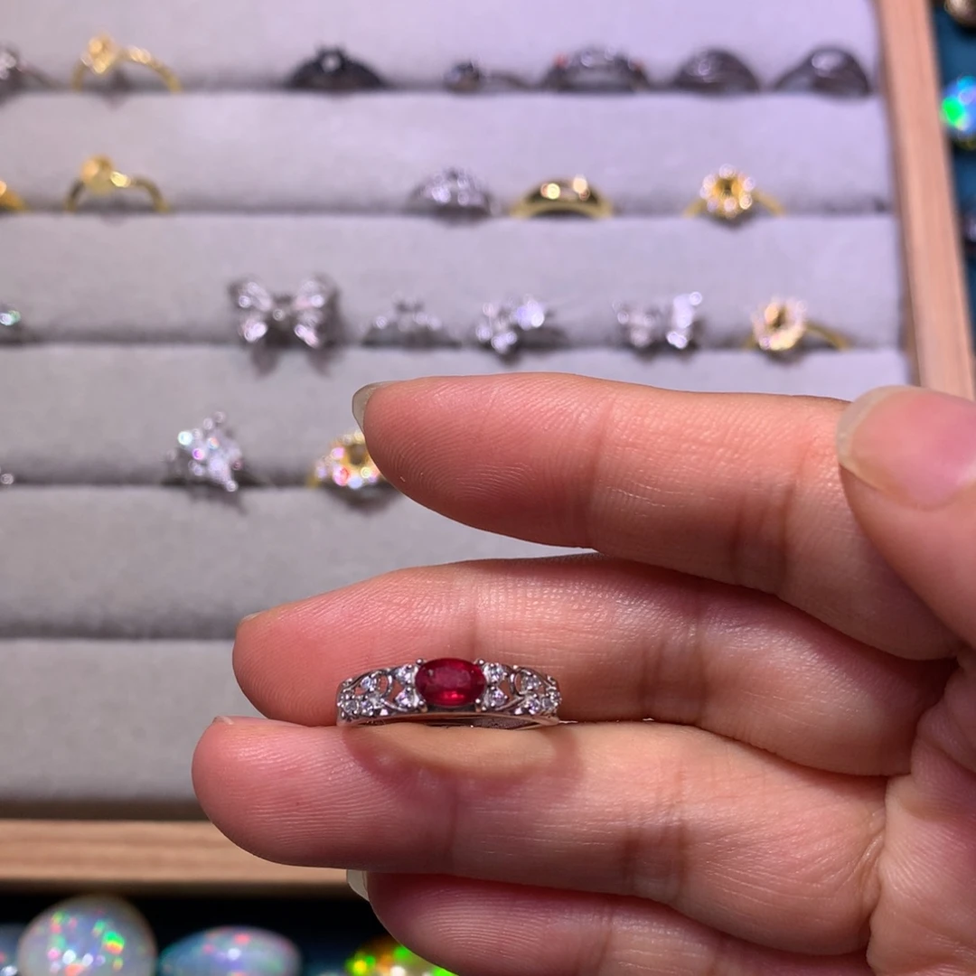 大****欧泊银S925镶嵌戒指款