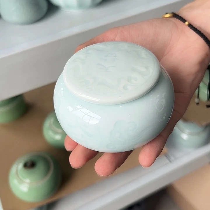 龙泉云间青瓷小米茶器