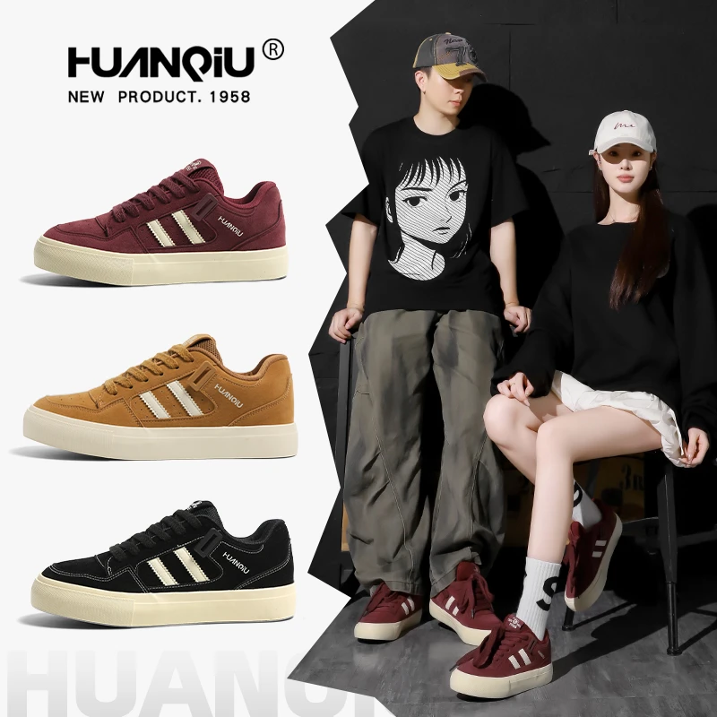 环球面包板鞋男2025秋季新款保暖厚底爆款运动内增高情侣滑板鞋女