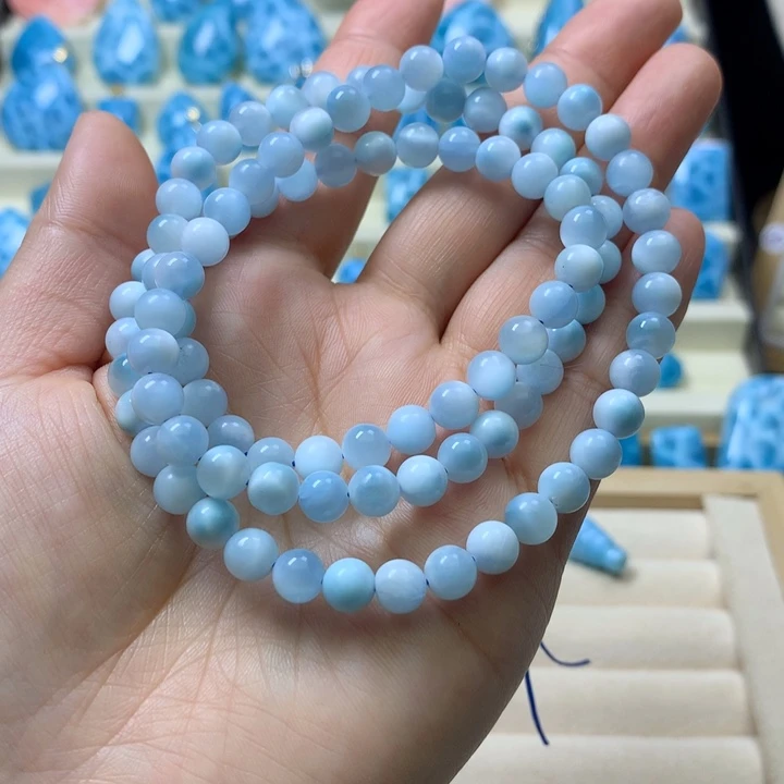 针钠钙石（海纹石）未镶嵌手链福利款多圈