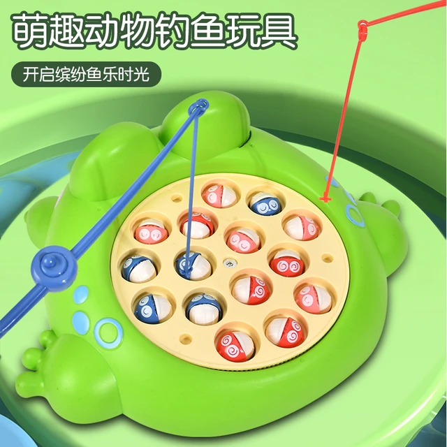 新品小孩宝宝钓鱼玩具套装儿童益智电动旋转塑料钓鱼竿男女5678岁