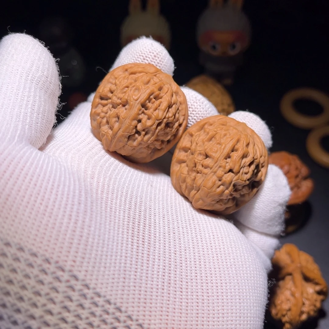 把件文玩核桃33mm全品庆都山一代莲花