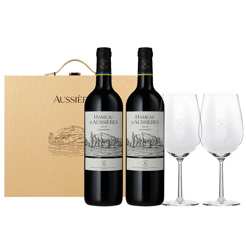 Lafite/拉菲奥希耶海慕红葡萄酒750ml*2双支金色礼盒装