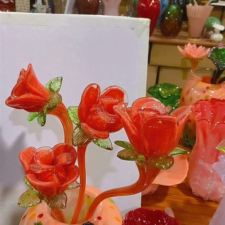 无铅玻璃琉璃花高45口9