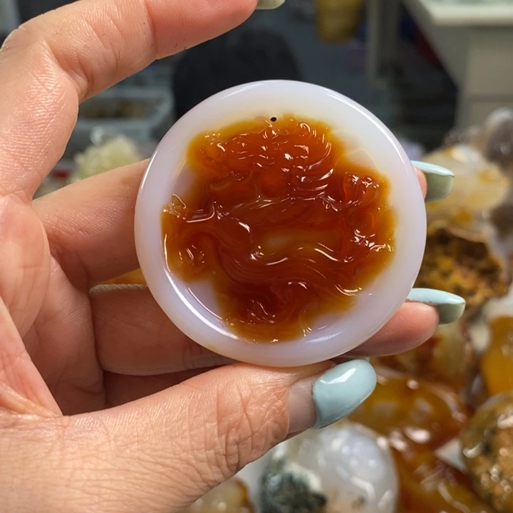 玛瑙/玉髓吊坠(不含链)未镶嵌
