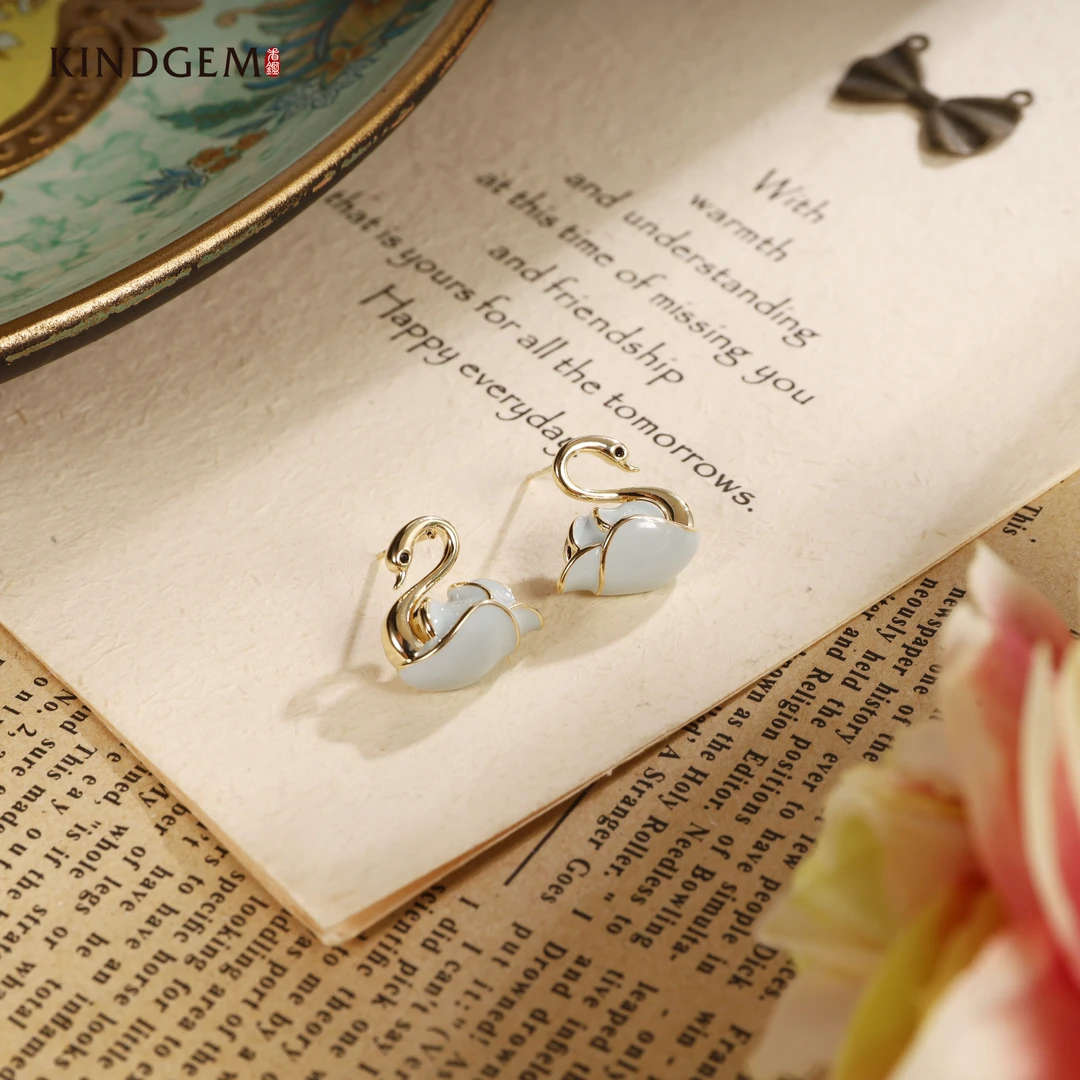 铜合金珐琅耳饰 BY14XIPC-28483轻奢气质百搭精致简约耳环