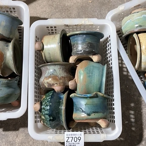 紫砂花盆709微瑕品口径7厘米左右尺寸