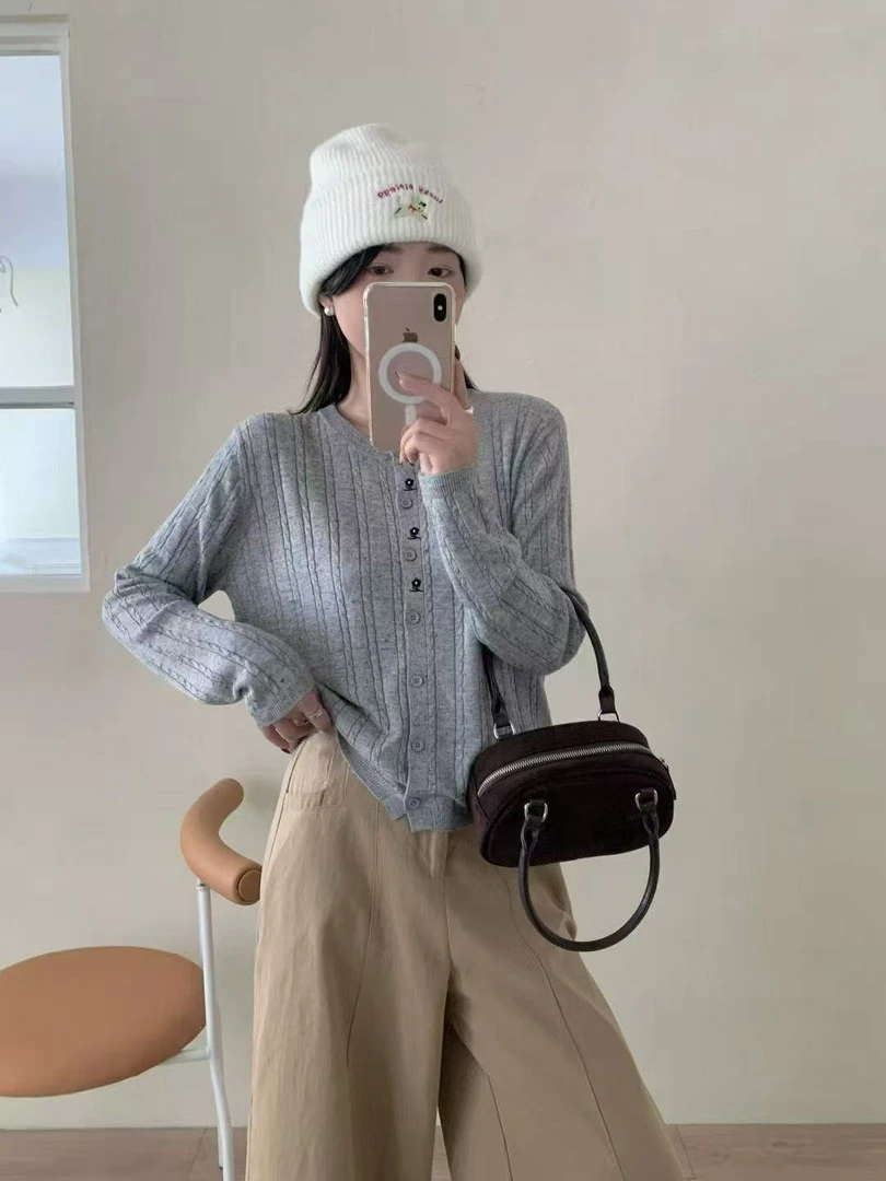 aa宽松上衣风时尚套装复古法式女装气质纯欲风韩版百搭集合链接