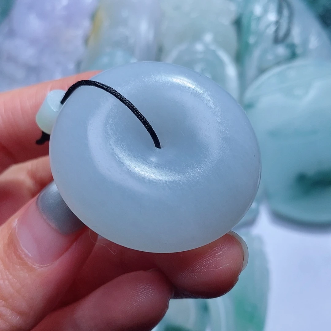 定制翡翠未镶嵌毛货付款后确认抛光