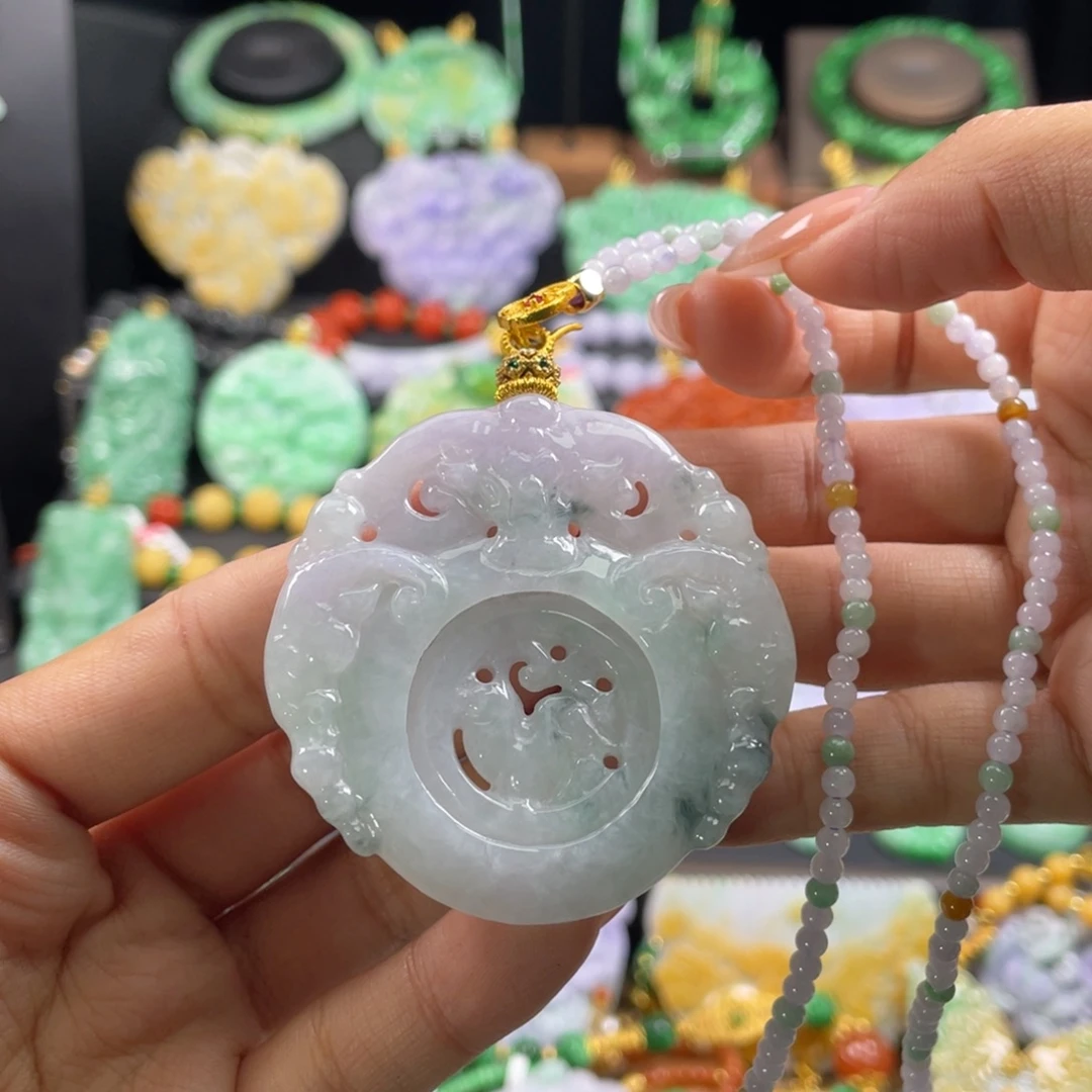 翡翠未镶嵌颈饰代编织