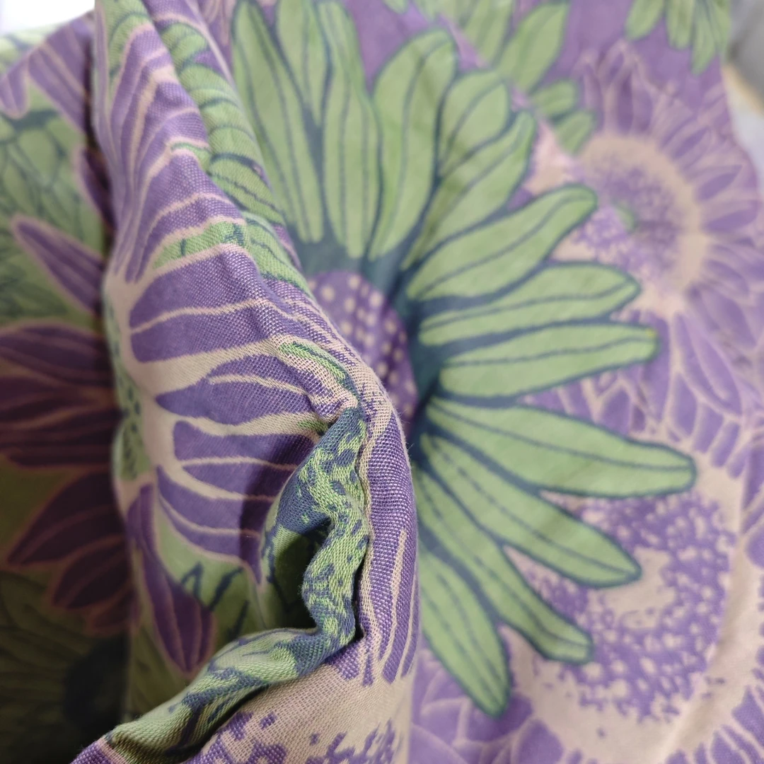 （紫悦向日葵）优雅纯棉双层纱秋冬被