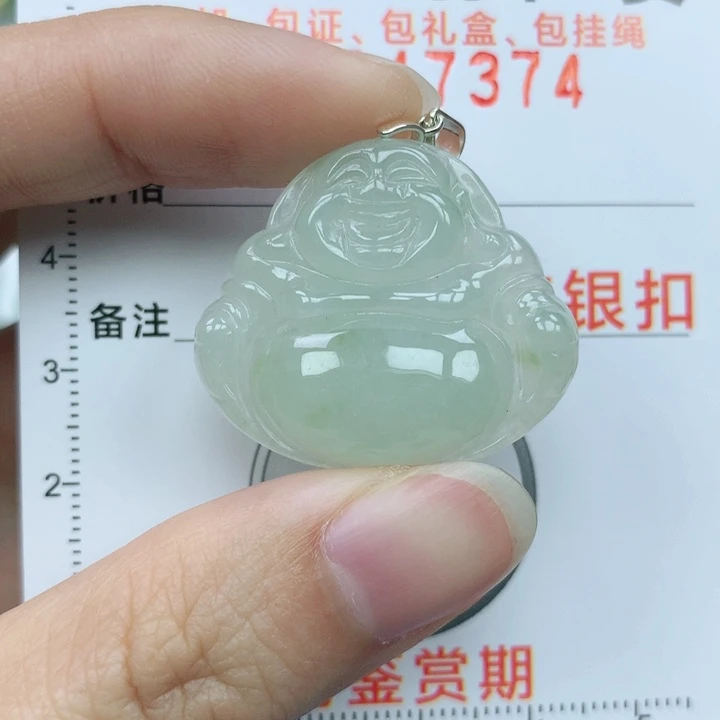 翡翠颈饰银S925镶嵌天然翡翠a货