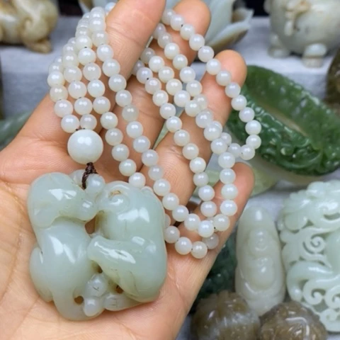 和田玉挂件把件摆件未镶嵌新***缘