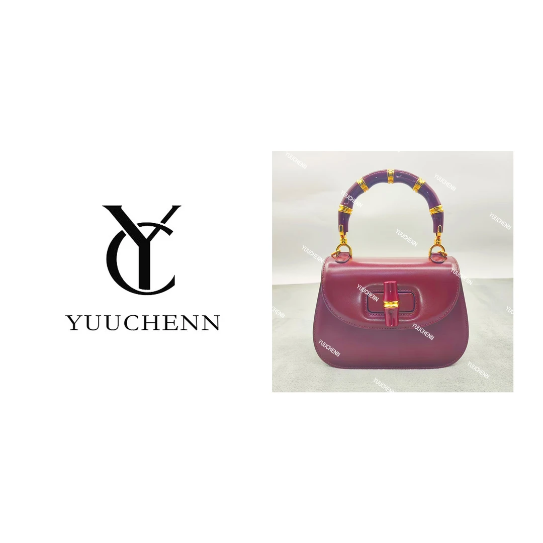 YUUCHENN/【竹节包】21cm 进口皮 里外全皮 HH7309
