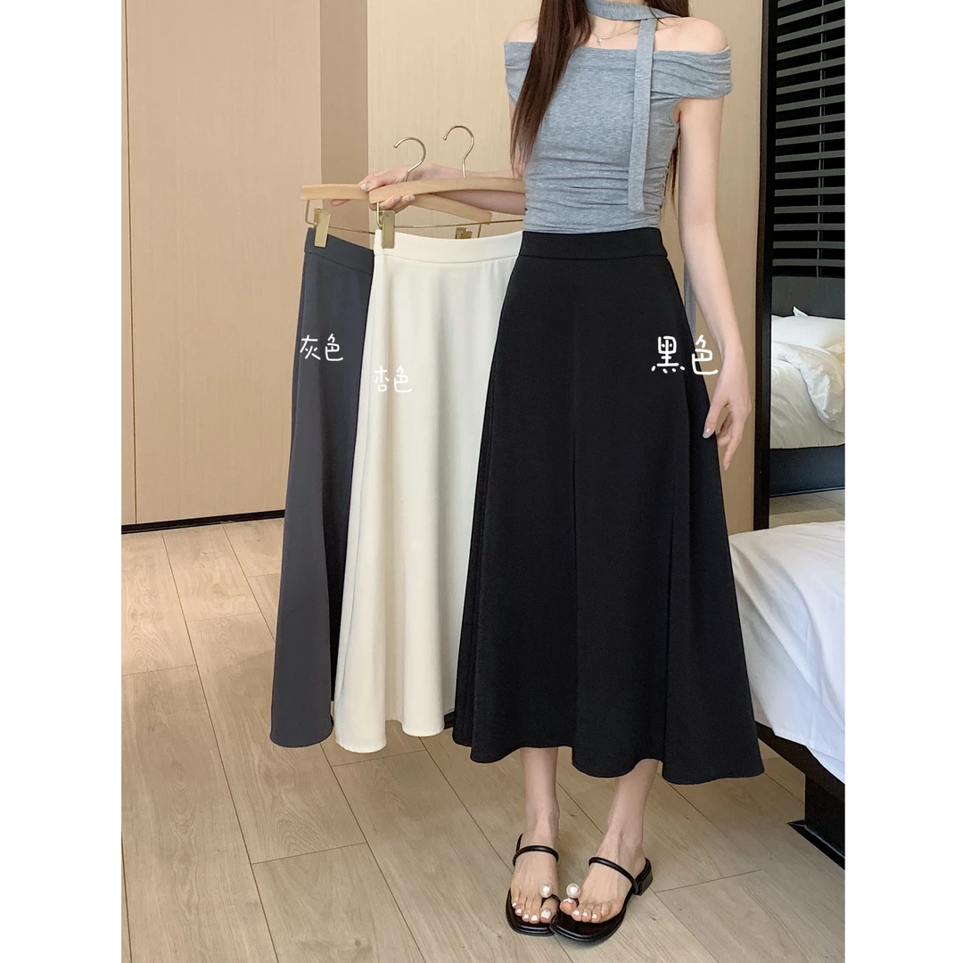 【小王家】春季新款微胖大码半身裙显瘦气质高腰百搭-8003