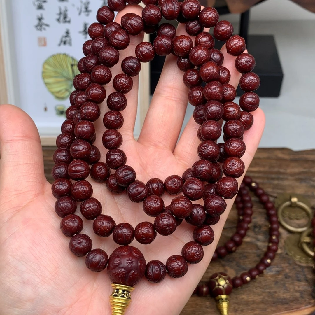 凤眼菩提吊坠9 素108